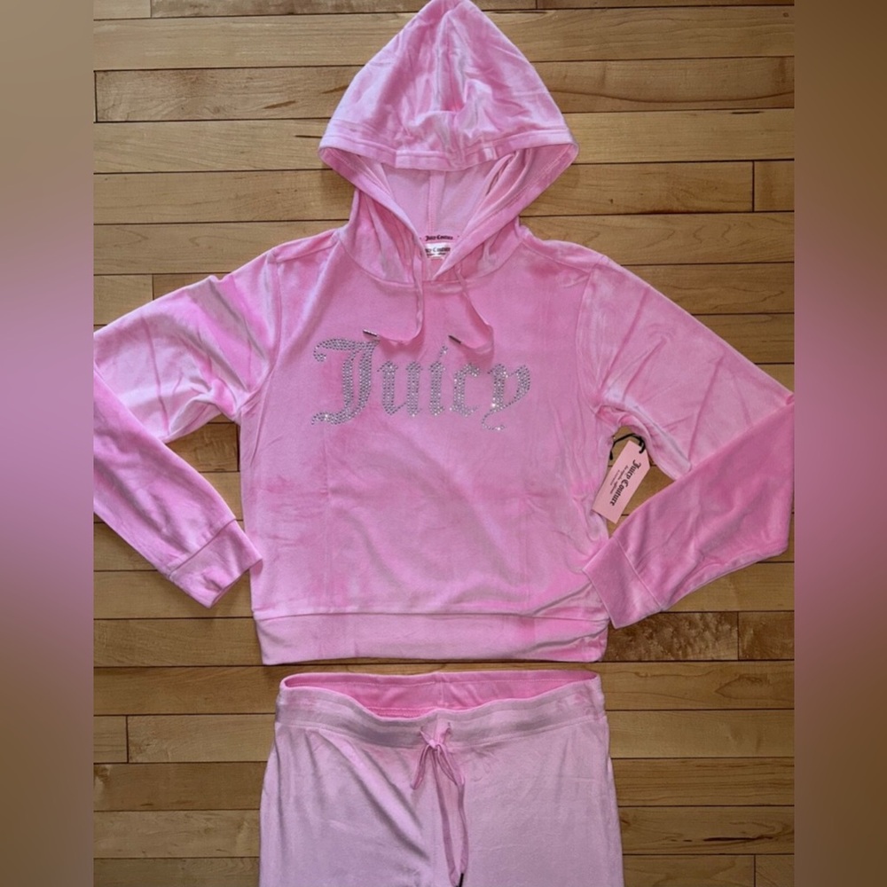 Juicy Couture Light Pink Women’s Pajama Set with Hoodie